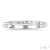 1/8 Ctw Sectioned Round Cut Diamond Fashion Band in 14K White Gold